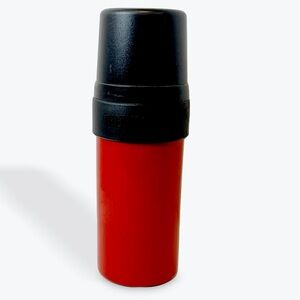 VINTAGE Thermos Brand Classic Red And Black Insulated Bottle Retro Travel Bottle